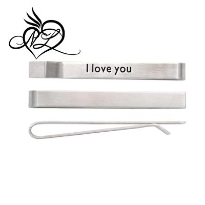 China Custom Gifts For Men, Pulling Message Secret Tie I Love You Clip Men's Husband Father Gift for sale