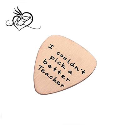 China Cute Stainless Steel Matte I Couldn't Pick A Better Teacher Teacher Guitar Pick Boyfriend Gifts Pendant for sale