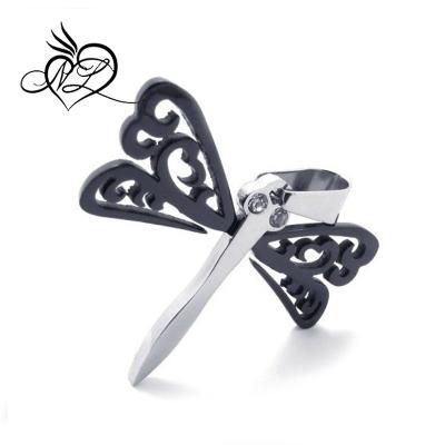 China Newest Cute Fashion Rhinestone Dragonfly Stainless Steel Pendants for sale