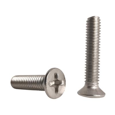 China Pan Head Cross 304 Stainless Steel 304 Stainless Steel Machine Screw KM M2.5 M2 Non-Standard Custom Flat Head Screw for sale