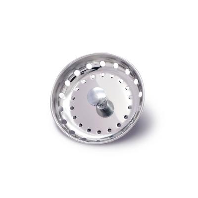 China Modern SS201 OD 81MM Stainless Steel Sink Basket Strainer Kitchen Sink Basket Strainer Stainless for sale