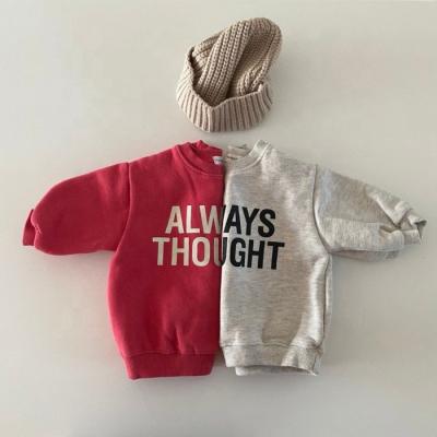 China New Products Kids Spring Letter Anti-shrink Hoodie Kids Baby Clothes Baby Pullover Sweatshirts for sale