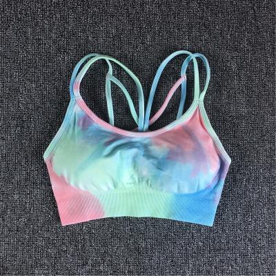 China New Arrival INS Breathable Workout Gym Wear Custom New Style Elastic Fitness Sports Yoga Bra For Women for sale