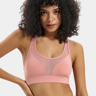 China Wholesale Unique Design Spandex Women Plain Breathable Mesh Fitness Gym Wear Sports Yoga Bra for sale