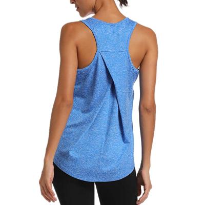 China Amazon Breathable Hot Selling Custom Printed Logo Gym Vest Light Weight Women Yoga To Beach Top Shirts For Women for sale