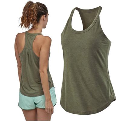 China Women Gym Vest Gym Ladies Breathable Backless Sleeveless Custom Running Running Yoga Tank Tops Running Sport Shirts for sale