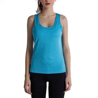 China Custom Made Breathable Sleeveless Quick Dry Women's Gym Workout Vest Yoga Tank Top Sports Plus Size Twist Women's Workout Vest for sale