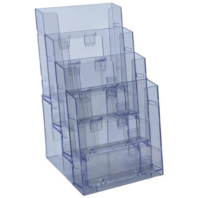 China High Durable Transparent Acrylic Exhibition Display Rack Magazine Rack for sale