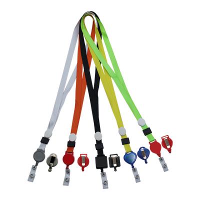 China Polyester Factory Custom Lanyards Full Color Printing Neck Straps With Smile Clip for sale