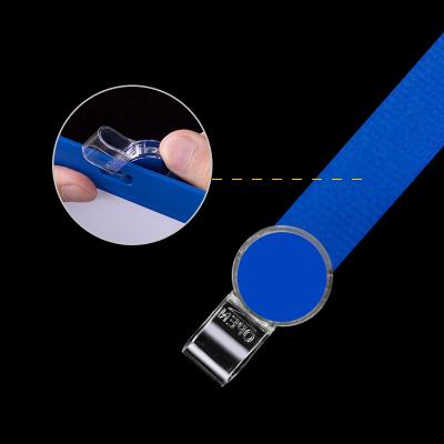 China Cheap Polyester 15mm Two-tone Round Lanyard With Buckle Printing Logo Lanyard For Card Holder for sale