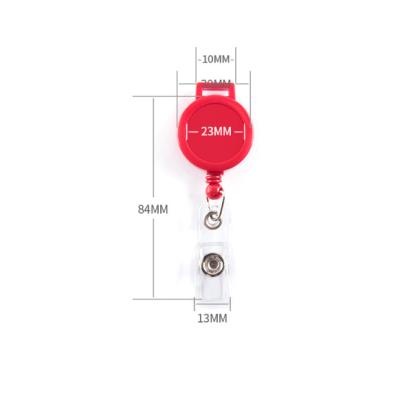 China Wholesale Retractable Double Side Smile Card Worker Clip Badge Retractable Badge Reel For Nurse Student Staff for sale