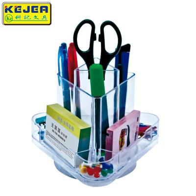 China New Fashion Rotary Pen Holder Crystal Desk Pencil Collection Multifunctional Organizer For Office Student for sale