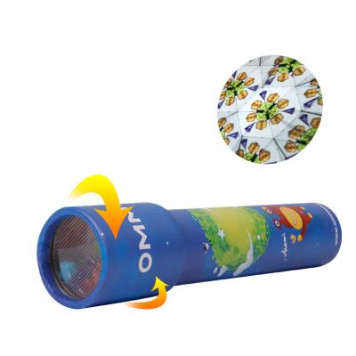 China Paper& Custom Plastic Kids Puzzle Kaleidoscope Rotating Magic Colorful World Toy for sale