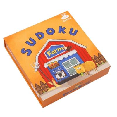 China Wooden Sudoku Paper Board Game Digital Magnetic Sudoku Desktop Game Board Children's Game Toys for sale