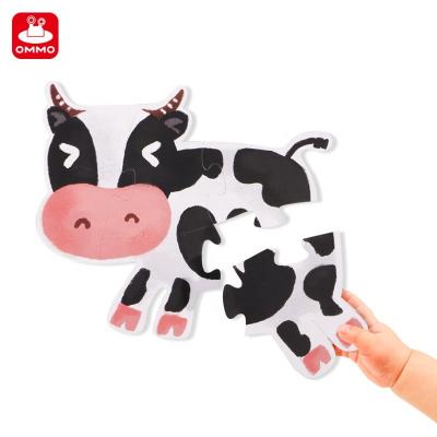 China Big Piece Floor Jigsaw Montessori Toy Children Educational Wooden Animal 3D Jigsaw Puzzle Game for sale