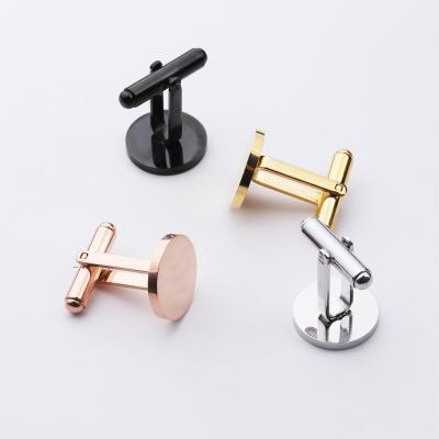 China 2020 NEW FASHIONABLE Mirror Titanium Steel Men's Shirt Shiny French Disc Cufflinks for sale