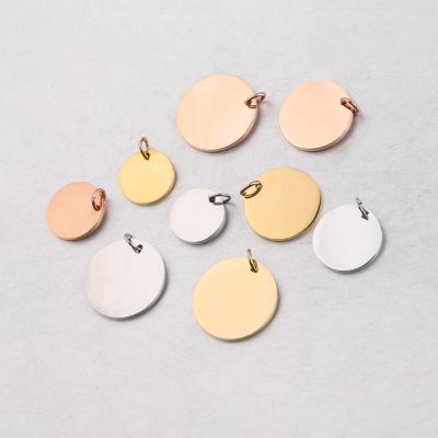 China FASHIONABLE Explosive Hot Sale Stainless Steel Blank Round Writing Single Pendant For Key Chain And Necklace for sale