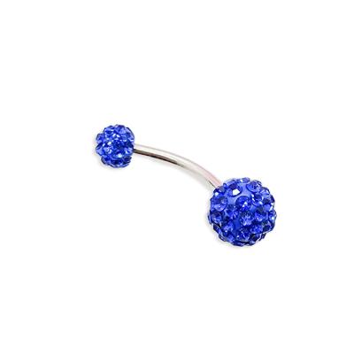 China Hiphop OEM/ODM Customized Belly Button Ring Crystal Belly Navel Ring Stainless Steel Navel Ring for sale