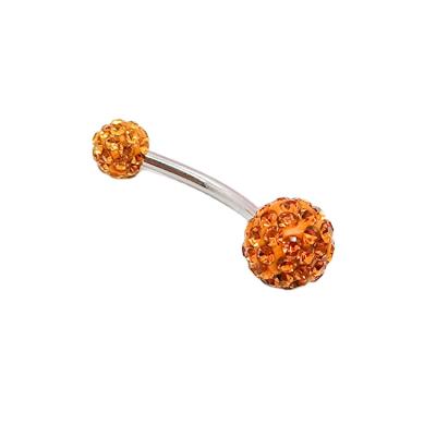 China Fashion Mixed Colors Belly Belly Button Ring Belly Button Ring Hiphop Jewelry Crystal Belly Navel Ring Piercing for sale