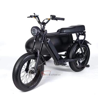 China 3 wheel unisex electric scooter with side car 750W 48V 15AH battery electric scooter citycoco electric bike scooter for sale