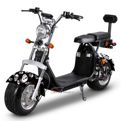 China Unisex popular style 2000W 20AH battery electric scooter with big wheels fashion city citycoco chopper for sale