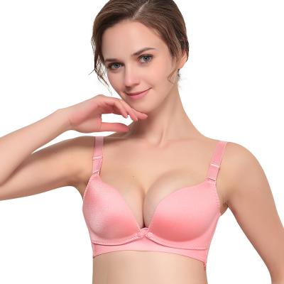 China Large Size Breathable One-Piece Non-Making No Steel Ring Double-Opening Button Front Adjustment Breastfeeding Maternity Nursing Bras for sale