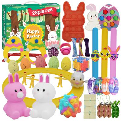 China Gi 2022 itting Toy Easter Gift Set For Dimple Blind Box Advent Calendar DIY Easter Toy Simple Noise Easter Toy Sets Gift Calendar Gift for sale