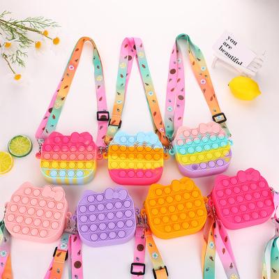 China Unicorn Pop Bag Shaker Itting Toys Invent Itting Sensory Bubble Noise Bubble Pop Purse Wallet Kawaii Noise Toy Relieve Autism Pop Kawaii Shaker Antistress Bag for sale