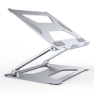 China (Size) High Quality Portable Folding Adjustable Laptop Table Stand Double-Layer Aluminum Height Adjustable Laptop Table Stand For Amazon for sale