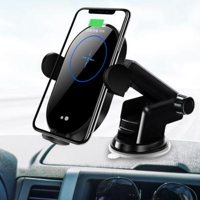 China 15W Auto Car Wireless Charger Car Mobile Phone Gravity Qi Gravity Fast Charging Phone Holder for iPhone 12 11 XS XR X for sale