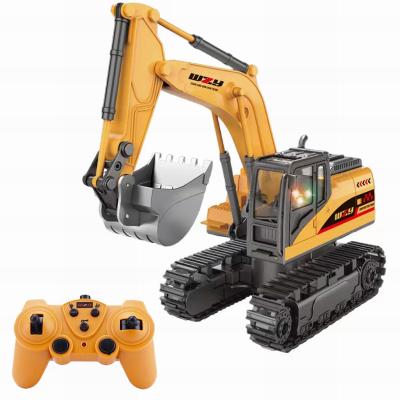 China 1:20 Channel 2.4Ghz 8 Channel Auto Rc Toy Engineering Car Alloy Return Excavator And Plastic Remote Control Digger Truck For Kids Gift for sale