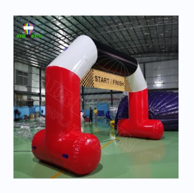 China Advertising / Event / Promotion / Outdoor Inflatable Race Arch Decoration Finish Line With 2 Banners for sale