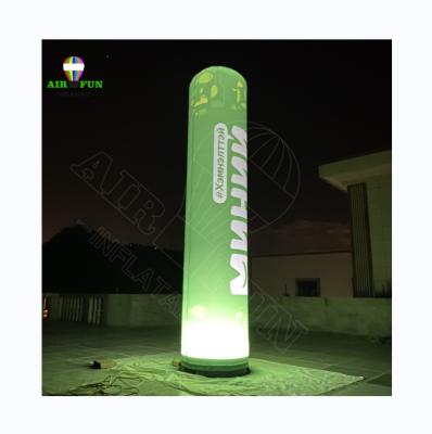 China Advertising/Event/Promotion/Decoration Airfun Led Inflatables Pillar Light Star Party Advertising Pillar With Printing Logo for sale