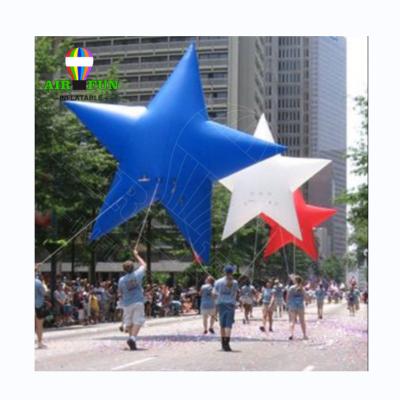 China Advertising/Event/Promotion/Custom Shape Helium Sky Balloon Inflatable Cartoon Advertising Balloon Stars Pentagon Stars Decoration for sale