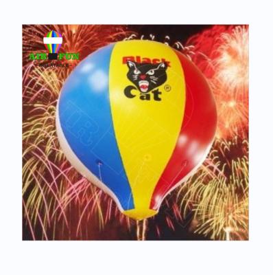 China Advertising/event/promotion/decoration fireworks advertising inflatable helium balloon, high quality bulb shape sky balloon for sale