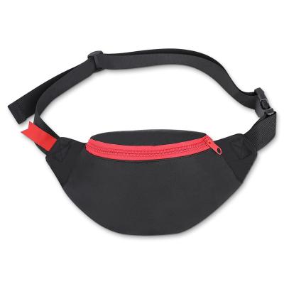 China Fashion Durable Wearing Low Price 500pcs Black Polyerster Sport Fanny Pack Running Waist Bag for sale