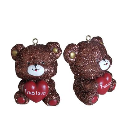 China Holiday Handmade Art Valentine's Day Valentine's Day Gift Home Decoration Resin Couple Bear Jewelry for sale