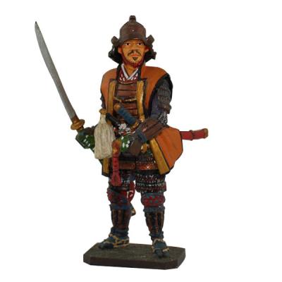 China art & Collectible Soldier Traditional Japanese Samurai Toy Hand Painted Metal Collectible Figurine for sale