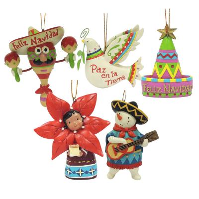 China Decorative Christmas Tree Ornament Colorful Cartoon Design With Resin for sale