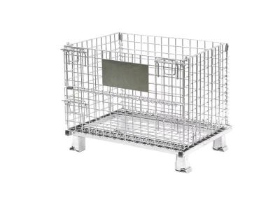 China Turnover Box Ss304 Foldable Wire Mesh Cage Alkali Resistant Metal Butterfly for sale