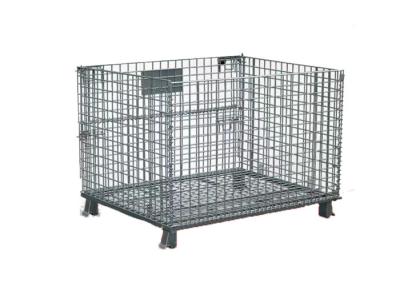 China Express Sorting Warehouse 6.4mm Foldable Wire Mesh Cage Turnover Iron Frame for sale