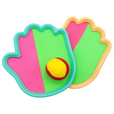 China Game Hand Shaped Sticky Ball Toy Set Outdoor Sports Stick Target Throwing Ball For Kids for sale