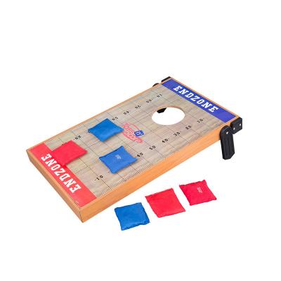 China Portable Table Game Size One Hole Game Set Toss Game With 6 Bean Bags Set For Indoor Outdoor for sale