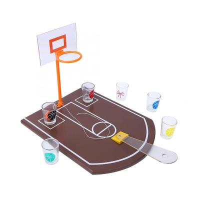 China Drinking Game Board Drinking Party Game Six Shot Glass Basketball Drinking Games For Adult Night for sale