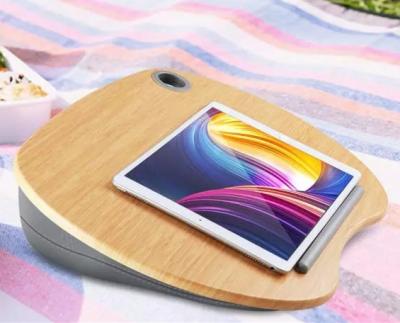 China Other Nature Comfortable Wooden Color Lap Desk Cushion With Comfortable Pillow Laptop Rest Stand for sale