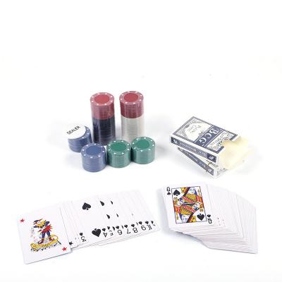 China Casino Board Game Multiplayer Playing Cards Chip Game Poker Chip Game Set For Party Entertainment for sale