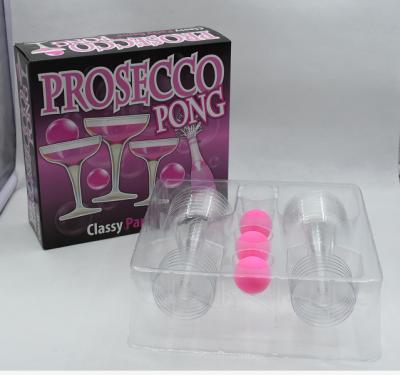 China Glass Pong Game Bachelor Party Games Fun Novelty Party Drinking Wine Party Props Prosecco Pong Game for sale