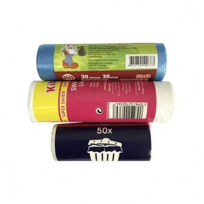 China Disposable Kitchen Industrialcolored Pe Plastic Waste Disposable Garbage Bags for sale