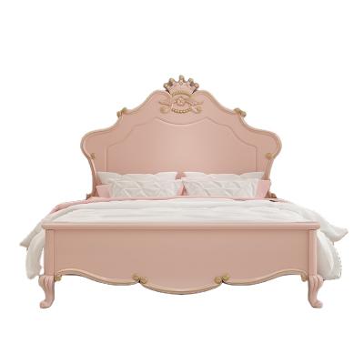 China Eco-friendly Materials Direct Manufacturers Supply Kids Princess Carriage Pink Bed For Kids Furniture for sale