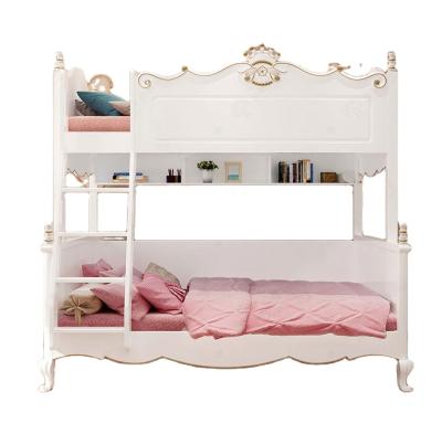 China Mediterranean Bed Children's Heaven and Earth Bed Solid Wood Mother and Child Bunk Bed for Girls and Adults for sale